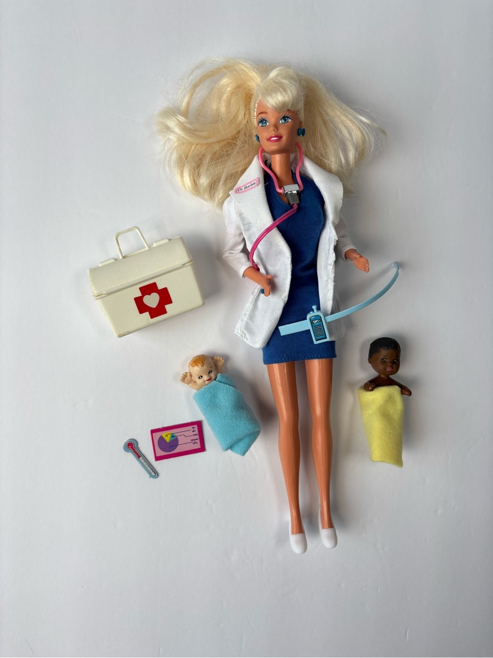 1995 Dr Barbie Baby Heartbeat Doll Doctor Vintage 90s